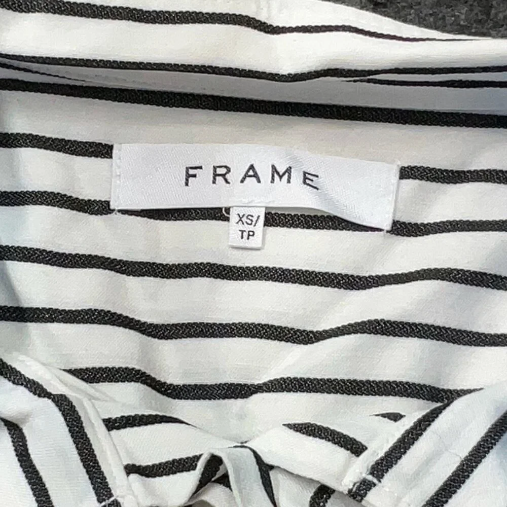 Frame Sheila Striped Pocket Shirt Size XS - Picture 7 of 8